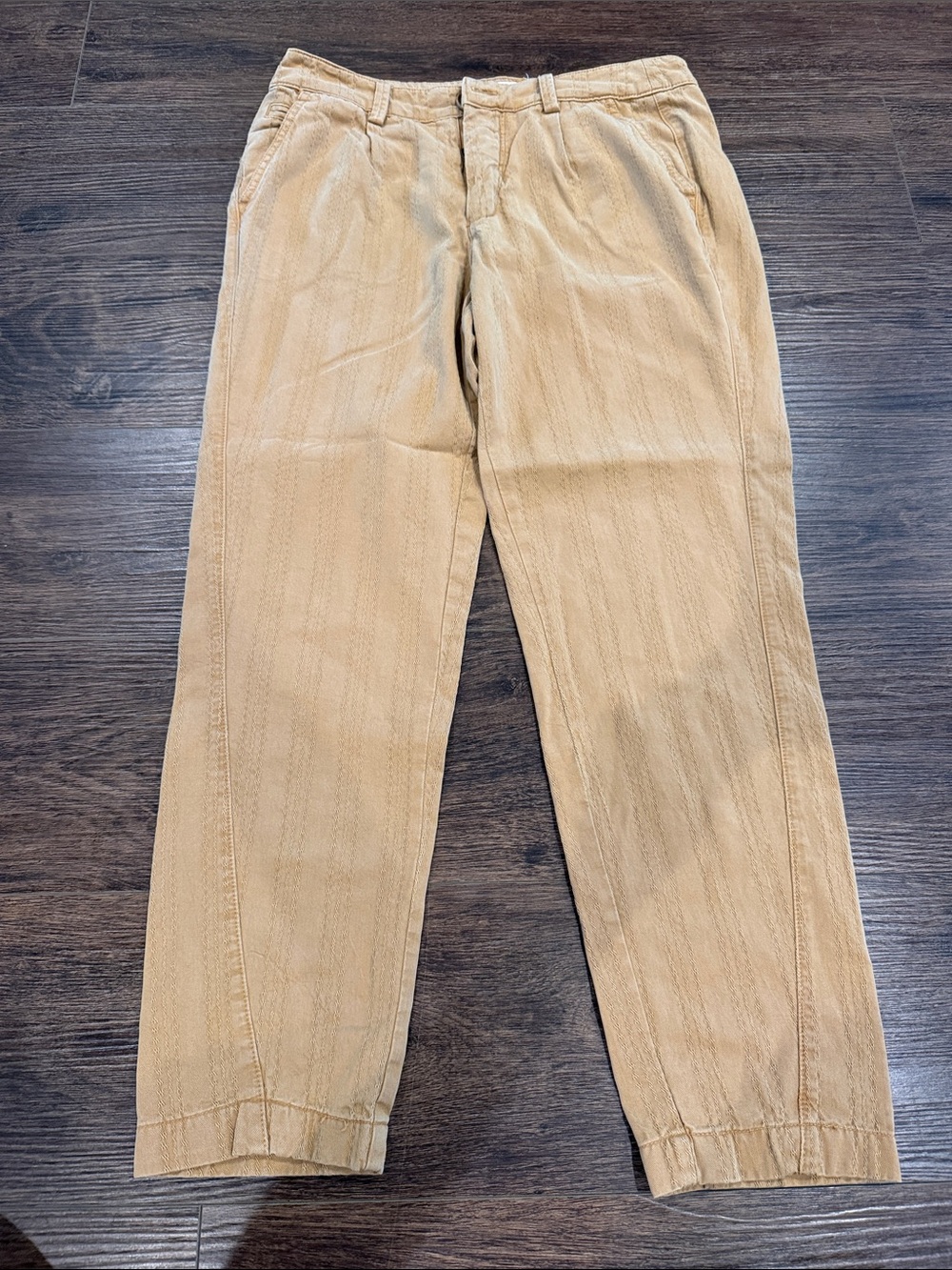 Anthropologie Women's Tan Straight-Leg Pants